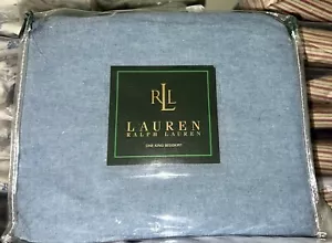 Ralph Lauren SEYCHELLES King Bed Skirt Chambray Blue Cotton New Vintage 150.00 - Picture 1 of 5