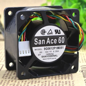 SANYO 9G0612P1M051 6cm 6038 DC12V 0.35A Chassis Cooling Industrial Fan - Picture 1 of 5