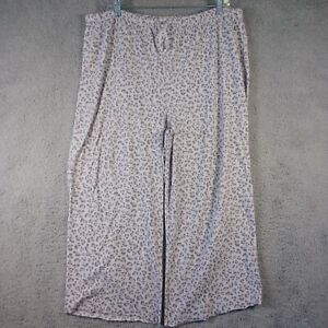 Croft & Barrow Intimates Pajama Pants XL Drawstring Waist Multicolor Leopard