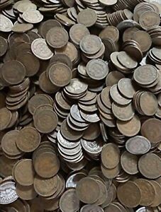 Antique Lot of 50 Indian Head Cents Pennies old Coins 1800's & 1900's