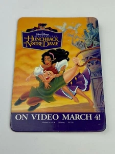 The Hunchback of Notre Dame Video Release Card Board Pin / 3.5 x 2.5” / 1996 - Picture 1 of 2