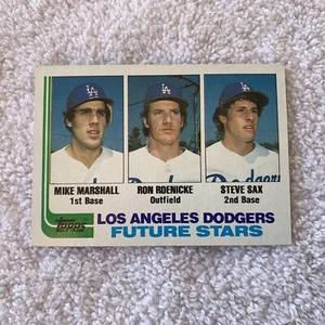 1982 Topps #681 Mike Marshall/Ron Roenicke/Steve Sax RC Rookie Dodgers Dodgers - Picture 1 of 5