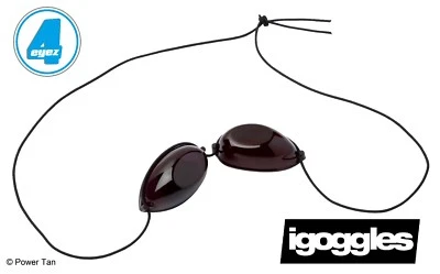 iGoggles for Sunbed/Sun Shower Tanning UVA & UVB Eyewear Protection by 4-Eyez - Image 1 of 4