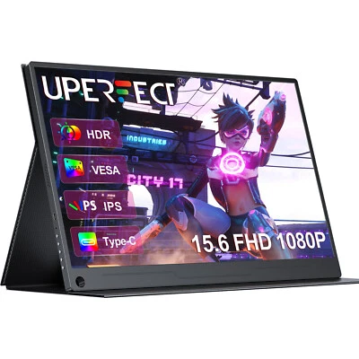 UPERFECT 15,6 Zoll 1080P Tragbarer Monitor Typ C Zweitbildschirm VESA Für Laptop - Bild 1 von 4