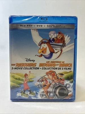 The Rescuers/Down Under 2-Movies (Blu-ray/DVD/Digital) Eng/French *NEW, Sealed! - Image 1 of 4