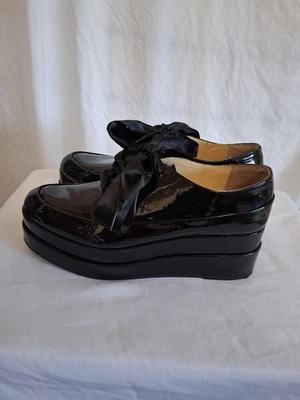 Sapatos Jessica Simpson preto tamanho 11 anos 90 Y2K bruxa gótica academia escura moda - Imagem 1 de 4