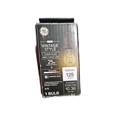 Ge Lighting  LED Vintage Light Bulb, Candle, Warm White, Amber Bulb, 125 Lumens, - Image 1 of 4