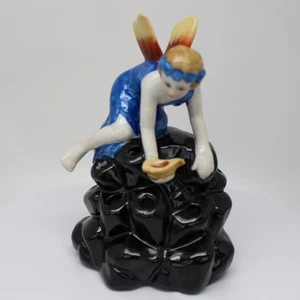 Blumen-Halter figurchen Fee Art Deco Stil Art Nouveau Jugendstil Stil Porzellan - Bild 1 von 12