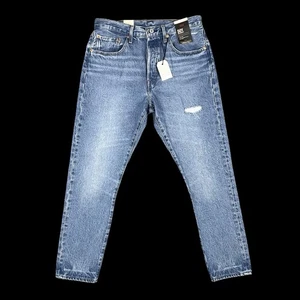 Pantalones de mezclilla ajustados Levi’s Premium Big E 501 tiro alto para mujer talla 30x28 azul nuevos con etiquetas $108 - Imagen 1 de 15