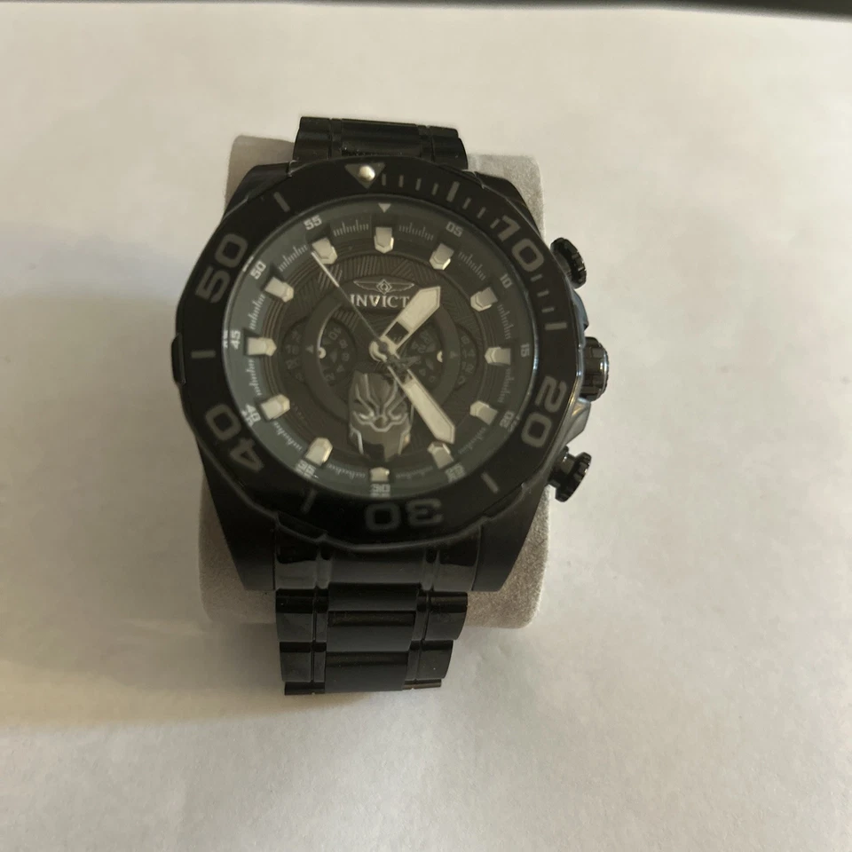 Reloj Invicta Marvel LE Black Panther Hombre Cuarzo 48mm 33149 - ¡Batería Nueva! Foto 1 de 4