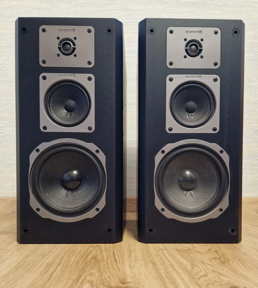 Quadral FORTUN 3-Wege Bassreflex Lautsprecher Boxen Regalboxen schwarz 2 Stück - Bild 1 von 4