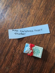 Hallmark Keepsake Miniatura Ornamento 1990 DULCE SUEÑO Ratón en Caja de Cerillas - Imagen 1 de 5