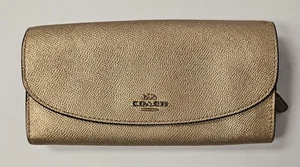 Coach Wallet Clutch Style 8" X 4" Snap Shut 5 Compartments Zipper - Picture 1 of 9