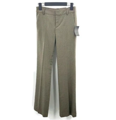 Calça social Zara Basics feminina bege reta tamanho 2 - Imagem 1 de 4