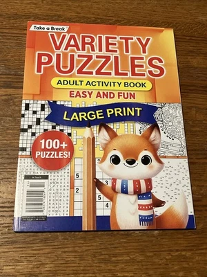 VARIETY PUZZLES Take A Break Adult Activity Book 100+ Puzzle Edition 2025 Large. Foto 1 de 4