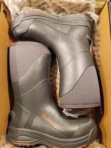 Simms Challenger Insulated Rubber Boots Rubber Slate (Men's 10 D) - Picture 1 of 6