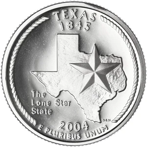 2004-S Proof TEXAS Statehood Quarter 25C. Beautiful DCAM, Uncirculated Coin! - Picture 1 of 6