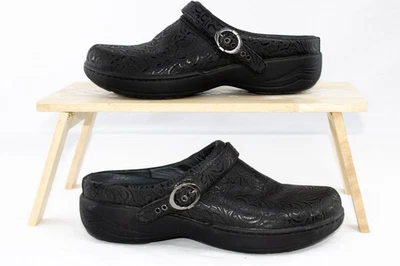 Dansko XP 2.0 Black Tooled Leather Clogs EU 38 US Women’s 7.5 Comfort Shoes - Image 1 of 4