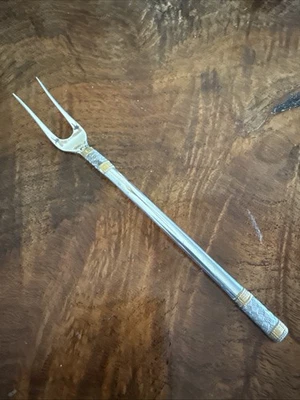 Wallace Golden Aegean Weave Sterling Silver Pickle Fork - Image 1 of 4