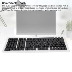 Black Thai Keyboard Keycaps 113 Keys Minimalist Mechanical Keyboard Keycaps For - Picture 1 of 24