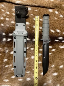 Full Size KA-BAR Straight Edge MOLLE Compatible Hard Plastic Sheath - Picture 1 of 7