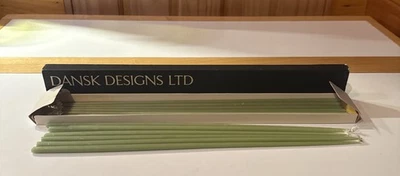 Vintage Dansk Tiny Taper Candles 16" x ¼" Green Style 1861 Set Of 12 New  - Image 1 of 3