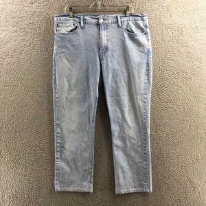 Levis 511 Slim Straight Jeans Mens 38x30 Blue Light Wash Denim Mid Rise Zip Fly - Picture 1 of 19