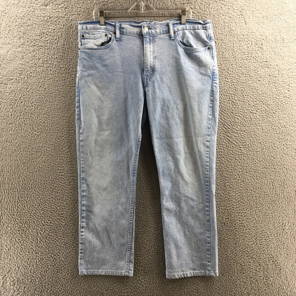 Levis 511 Slim Straight Jeans Mens 38x30 Blue Light Wash Denim Mid Rise Zip Fly - Image 1 of 4