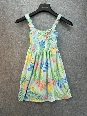 Billabong Girls Medium Dress - Tropical Print -Sleeveless Ruffled Blended Fabric - Image 1 of 4