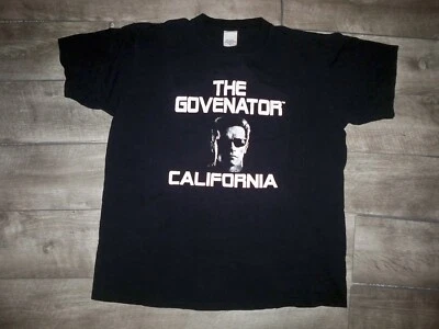 Винтажная хип-хоп футболка The Governator T Arnold Schwarzenegger Terminator размер большой - Изображение 1 из 4