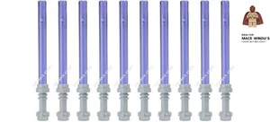 10 X OFFICIAL LEGO - STAR WARS LIGHTSABERS - LBG HILT, TRANS PURPLE - FAST - NEW - Picture 1 of 1
