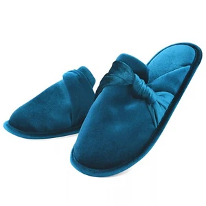 Women's Comfy Slippers Velvet Slip on Bedroom House Shoes Soft Spa Slippers - Picture 1 of 7