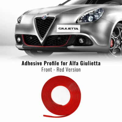 Profil Rot Aufkleber für Dam Frontstoßstange Alfa Giulietta 11 MM X 1,15 MT - Bild 1 von 4