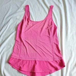 Lululemon Dance Pink Sleeveless Tank Stripe Shell Size Medium - Picture 1 of 7
