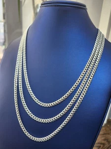 20, 22, or 24inch Silver 925 Miami Cuban Link Chain 5mm **Choose****ACT NOW!** - Picture 1 of 7