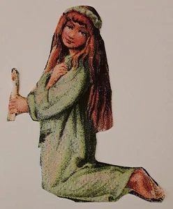 Serviettenmotiv Kind mit Kerze, bereits zugeschnitten, Serviettentechnik, DIY, - Bild 1 von 2