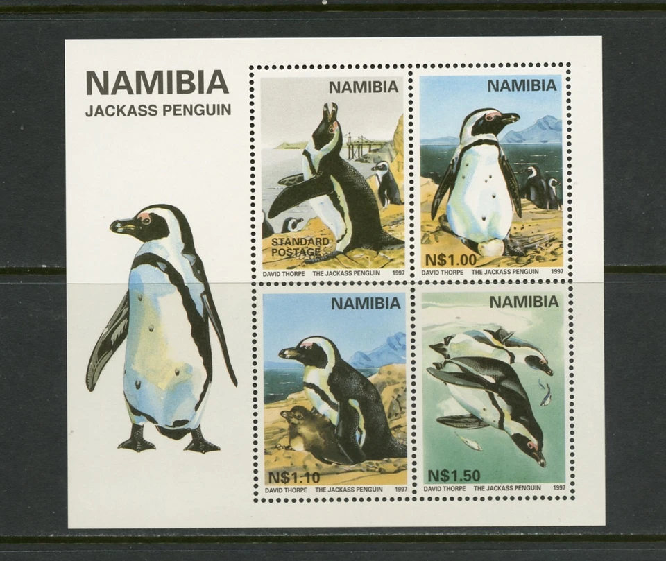 F029   Namibia  1997  fauna birds  Jackass Penguins  sheet       MNH - Image 1 of 1