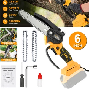 Cordless Chainsaw for Dewalt 20V Max Battery 8 inch Handheld Mini Pruning Saw - Picture 1 of 12