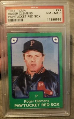 1984 TCMA Pawtucket 小联盟 Roger Clemens #22 PSA 8 真新秀 - 罕见📈 — 第 1/2 张图片