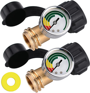 UPGRADED Propane Tank Gauge Level Indicator 2 PCS with Color Coded Dial for 5Lb-