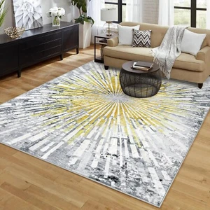 Lahome 5x7 Area Rugs for Bedroom, Low-Pile Soft Living Room Rug Modern Bedroo... - Picture 1 of 9