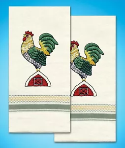 Bordado Estampado ~ Par de Toallas Gallo Design Works (2 Toallas) #T212955 - Imagen 1 de 4