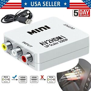 1080P RCA AV to HDMI Converter Adapter Wii NES For TV PS4 PC DVD X-box Projector