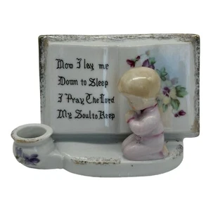 Vintage Lipper and Mann Child Porcelain Planter Candle Holder~Now I Lay Me Down - Picture 1 of 11