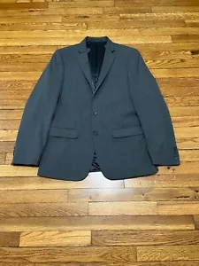 Van Heusen Mens Blazer Jacket Size 40R Gray 2 Button Flex Stretch Sport Coat - Picture 1 of 6