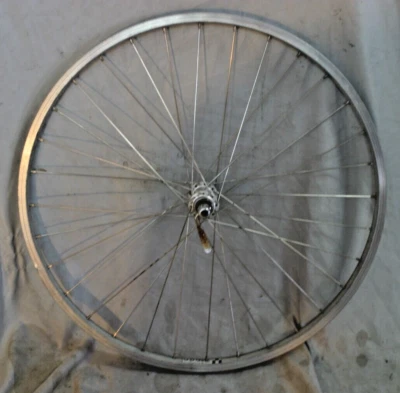 Alex 2000 26" Front MTB Wheel Silver 96/20mm 32S AV QR Alloy Fast USA Shipper!!! - Image 1 of 4