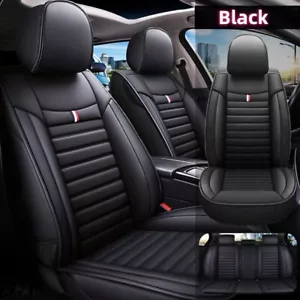 For VW Waterproof Faux Leather 5-Seat Car Seat Covers Full Set -Free UK Delivery - Picture 1 of 21