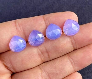 Lavender Quartz Rose Cut Heart Cabochon, Loose Gemstone, 12x12 MM 1 Piece 6Ct. - Picture 1 of 2
