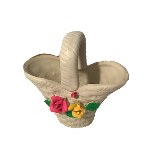 Vintage Porcelain Basket with Bright Flowers by Lego China Home Decor Cover