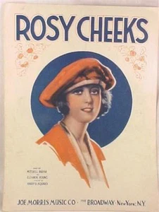 Rosy Cheeks Sheet Music Vintage 1921 Great Cover To Frame - Picture 1 of 4